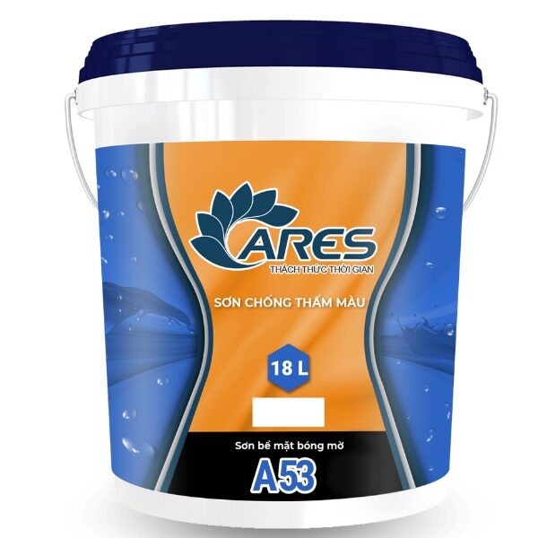 Sơn chống thấm màu, bề mặt bóng mờ Ares A53