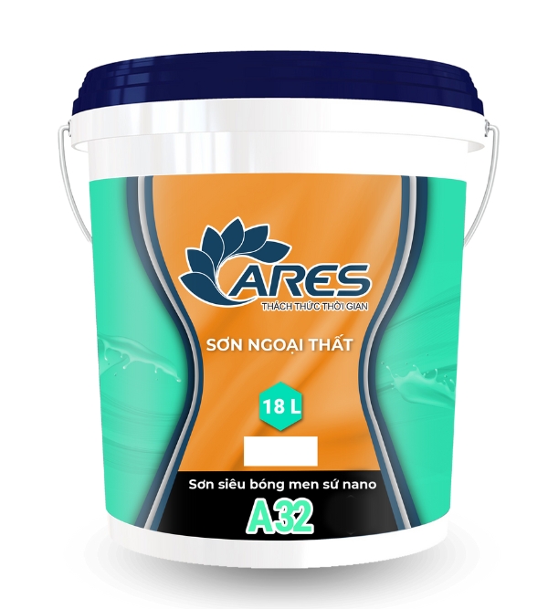 Sơn ngoại thất bóng men sứ nano ARES A32